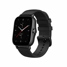 Amazfit Smartwatch GTS 2e GPS 1,65''Aktivitätstracker für Fitness und Gesundheit mit 90 Sportmodi, 14 Tagen Akkulaufzeit, Überwachung von SpO2, Herzfrequenz, Schlaf, Stress für Herren Damen (Schwarz) - 1