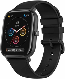Amazfit Smartwatch GTS Farbdisplay Fitness Sportuhr 5 ATM wasserdicht mit GPS, Schrittzähler, Schlafmonitor, 12 Sportmodi für Damen Herren Sport - 1