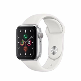 Apple Watch Series 5 40 mm (GPS) - Aluminiumgehäuse Silber Weiß Sportarmband (Generalüberholt) - 1
