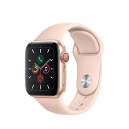 Apple Watch Series 5 40mm (GPS + Cellular) - Aluminiumgehäuse Gold Sandrosa Sportarmband (Generalüberholt) - 1