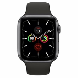 Apple Watch Series 5 40mm (GPS + Cellular) - Aluminiumgehäuse Space Grau Schwarz Sportarmband (Generalüberholt) - 1