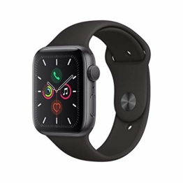 Apple Watch Series 5 44mm (GPS) - Aluminiumgehäuse Space Grau Schwarz Sportarmband (Generalüberholt) - 1