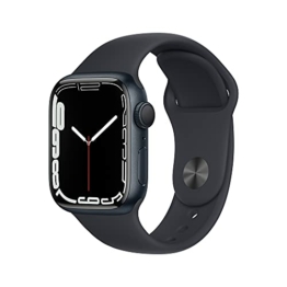 Apple Watch Series 7 (GPS, 41 mm) - Mitternachts-Aluminiumgehäuse mit Mitternachts-Sportarmband (Generalüberholt) - 1