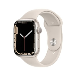 Apple Watch Series 7 (GPS, 45mm) - Aluminiumgehäuse Sternenlicht, Sportarmband Sternenlicht - Regular - 1