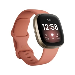 Fitbit Versa 3 - Gesundheits- & Fitness-Smartwatch mit 6-monatiger Premium-Mitgliedschaft, GPS, Tagesform-Index und bis zu 6+ Tage Akku - 1