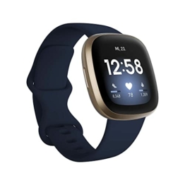 Fitbit Versa 3 - Gesundheits- & Fitness-Smartwatch mit 6-monatiger Premium-Mitgliedschaft, GPS, Tagesform-Index und bis zu 6+ Tage Akku - 1