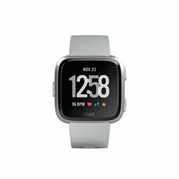 Fitbit Versa, Gesundheits & Fitness Smartwatch mit Herzfrequenzmessung, 4+ Tage Akkulaufzeit & Wasserabweisend bis 50 m Tiefe, Grau - 1