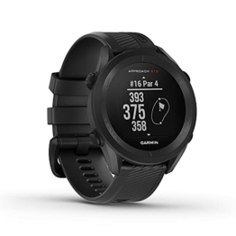 Garmin Approach S12 - GPS-Golfuhr mit Schlagweitenmessung & Distanzangaben zum Grün/ Hindernissen auf 42.000 Golfplätzen. 1,3“ Display mit einfacher Bedienung & bis zu 30 h Akkulaufzeit im Golf-Modus. - 1