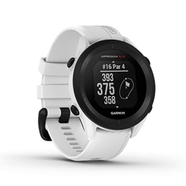 Garmin Approach S12 - GPS-Golfuhr mit Schlagweitenmessung & Distanzangaben zum Grün/Hindernissen auf 42.000 Golfplätzen. 1,3“ Display mit einfacher Bedienung & bis zu 30 h Akkulaufzeit im Golf-Modus. - 1