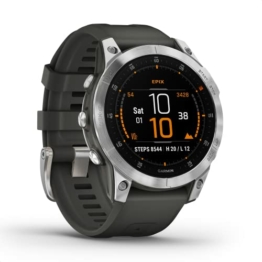 Garmin EPIX – GPS-Multisport-Smartwatch mit brillantem 1,3“ AMOLED-Display und Touch-/Tastenbedienung. TOPO-Karten, 60 Sport-Apps, Garmin Music, Garmin Pay, bis zu 16 Tage Akkulaufzeit, wasserdicht. - 1