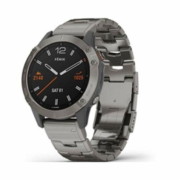 Garmin Fenix 6 Saphir Smartwatch Grau/Titan 010-02158-23 - 1
