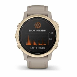 Garmin Fenix 6S Pro Solar GPS Smartwatch beige/Gold 2022 Pulsmessgerät, 010-02409-11 - 1