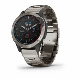 Garmin quatix 6 Titanium, Saphhire, Gray w/Ti Band, GPS Watch, EMEA - 1
