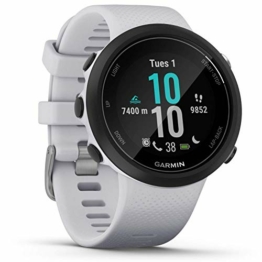 Garmin Swim 2 GPS-Schwimmuhr mit Herzfrequenzmessung unter Wasser und speziellen Schwimmfunktionen, Schwimmbad-/Freiwasser-Modus, GLONASS, GALILEO, Sport-Apps, 7 Tage Akkulaufzeit, Weiß/Grau - 1