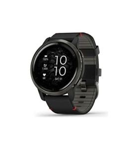 Garmin Venu 2 Fitness Smartwatch Schwarz/Grau + Lederband 010-02430-21 - 1