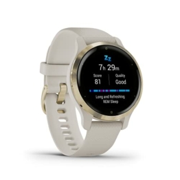 Garmin Venu 2S – schlanke GPS-Fitness-Smartwatch mit ultrascharfem 1,1“ AMOLED-Touchdisplay, umfassenden Fitness-/Gesundheitsfunktionen, über 25 vorinstallierten Sport-Apps, Garmin Music & Garmin Pay - 1