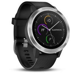 Garmin vívoactive 3 GPS-Fitness-Smartwatch - vorinstallierte Sport-Apps, kontaktloses Bezahlen mit Garmin Pay, Schwarz-Silber - 1