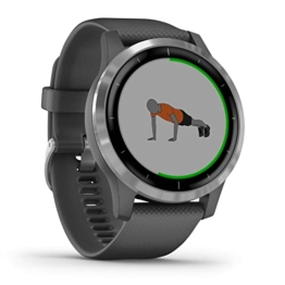 Garmin vívoactive 4 – wasserdichte GPS-Fitness-Smartwatch mit Trainingsplänen & animierten Übungen. Herzfrequenzmessung, 20 Sport-Apps, 8 Tage Akkulaufzeit, kontaktloses Bezahlen, Musikplayer - 1