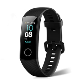 HONOR Band 5 Fitness Armband, 0,95'' AMOLED Display, Tracker mit Pulsuhr, Herzfrequenz- und SpO2-Überwachung, 2 Wochen Akkulaufzeit, 5ATM, Schrittzähler, Meteorite Black - 1