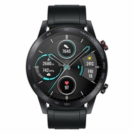 HONOR MagicWatch 2 46 mm Smart Watch, Fitness-Aktivitätstracker mit Herzfrequenz- und Stressmonitor, Übungsmodi, Lauf-App und eingebautem Lautsprecher und Mikrofon, Schwarz/Anthrazit - 1