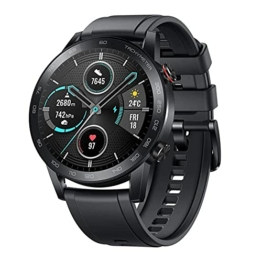 Honor MagicWatch 2 Smartwatch, 14 Tage Akkulaufzeit, 15 Fitnessmodi, SpO2-Monitor, Überwachung der Herzfrequenz beim Schwimmen, Stress-Schlaf-Tracking, Bluetooth-Anruf, 46 mm schwarz - 1