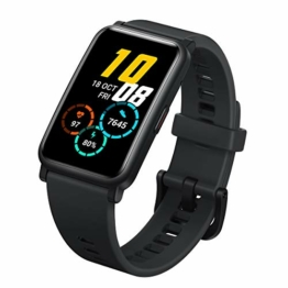 HONOR Watch ES - Gesundheits und Fitness Smartwatch, 1,64-Zoll-AMOLED-Display mit 95 Trainingsmodi, Schrittzählern, Schlafmonitor, 5ATM-Aktivitätsarmband Andriod iOS (Meteoriten Schwarz) - 1