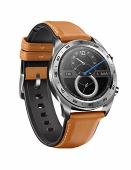 Honor Watch Magic SmartWatch, 1,2-Zoll-AMOLED-Touchscreen, Echtzeit-Herzfrequenzmesser, 3D-Entfernung, vertikale Geschwindigkeit, Höhe und Druckmessung(Silber) - 1