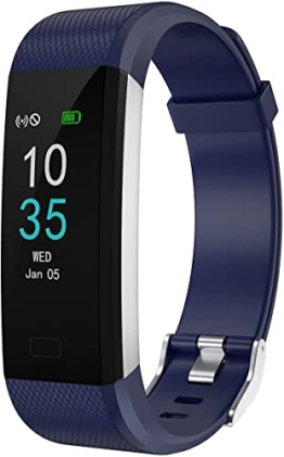 LEBEXY Fitness Armband Wasserdicht IP68 | Fitness Tracker Uhr | Smartwatch Schrittzähler Aktivitätstracker | Kalorienzähler Sportuhr eingebautes GPS, Blau - 1