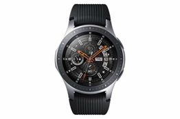 Samsung Galaxy Watch, Runde Bluetooth Smartwatch Für Android, drehbare Lünette, Fitness-tracker, 46mm, ausdauernder Akku, inklusive 2x araree Schutzfolie, Silber (Deutche Version) - 1