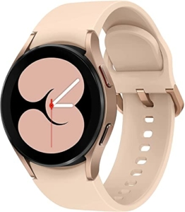 Samsung Galaxy Watch4 BT, Runde Bluetooth Smartwatch, Wear OS, dreh-Bare Lünette, Fit-nessuhr, Fitness-Tracker, 40 mm, Pink Gold (Deutche Version) - 1