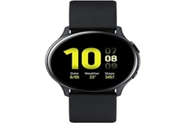 Samsung SM-R820 Galaxy Watch Active2, Fitnesstracker aus Aluminium, großes Display, ausdauernder Akku, wassergeschützt, 44 mm, Bluetooth, Schwarz - 1